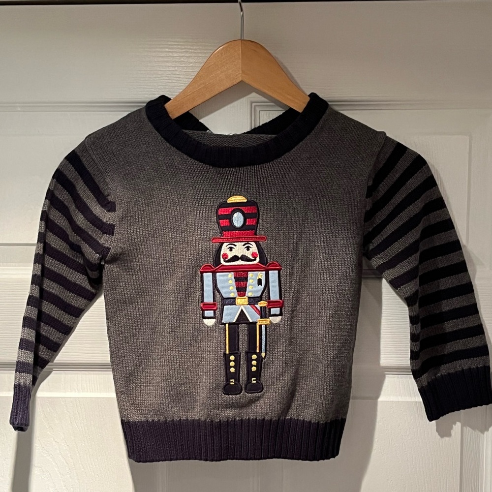 Nutcracker Embroidered Kids Sweater